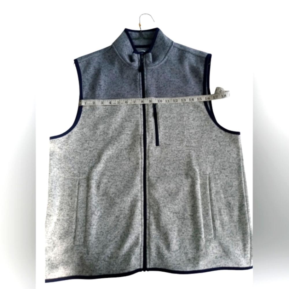 NWT Club Room Navy Blue & Gray Men's Lightweight Full Zipper Vest Size XL - Picture 6 of 7